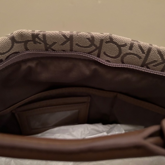 Calvin Klein Tan and Brown Hobo Bag with Wallet - Picture 3 of 10